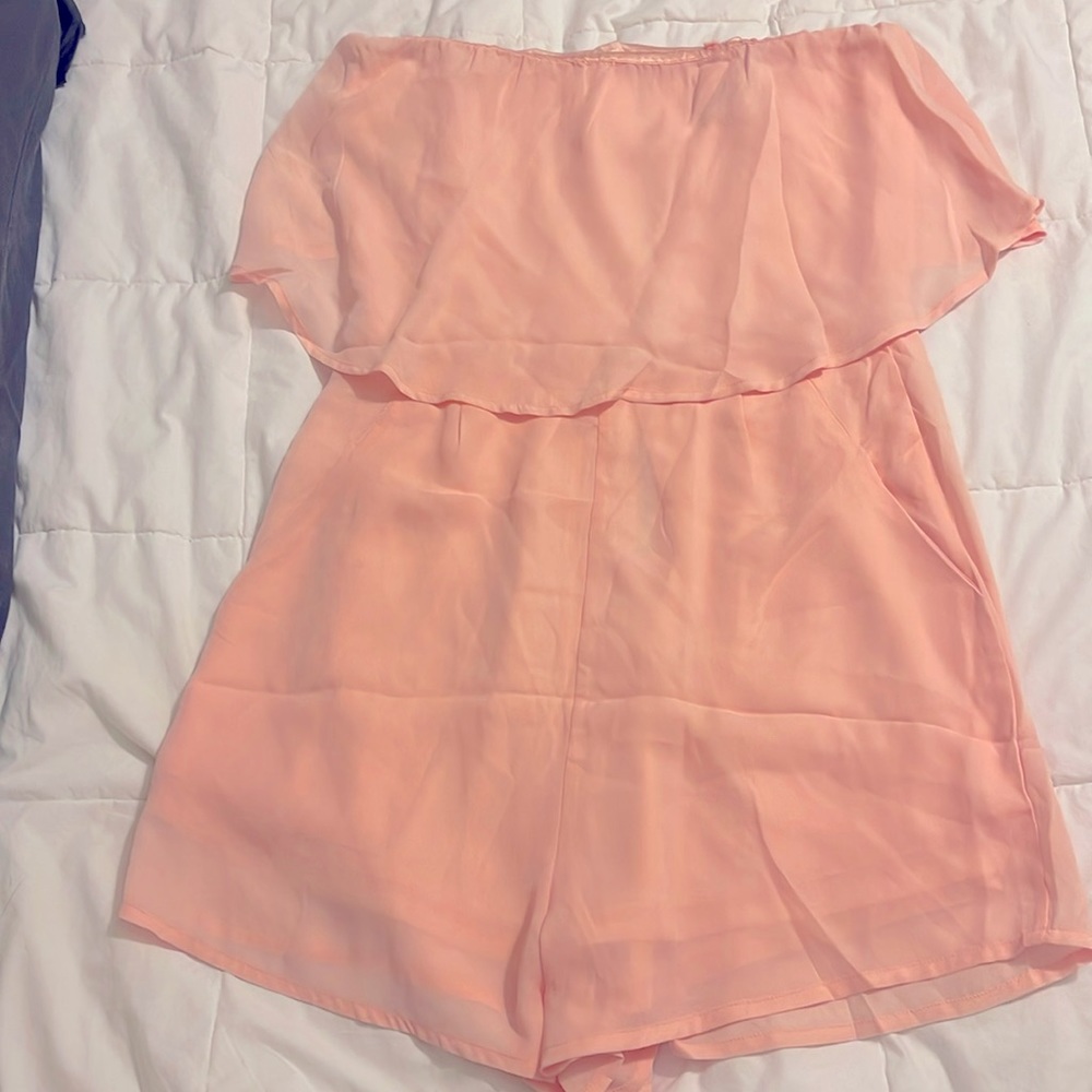 Moxeay Pink Romper with pockets